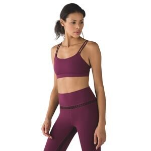 Lululemon Athletica Make A Move Sports‎ Bra in Red Grape Women's Size 6
